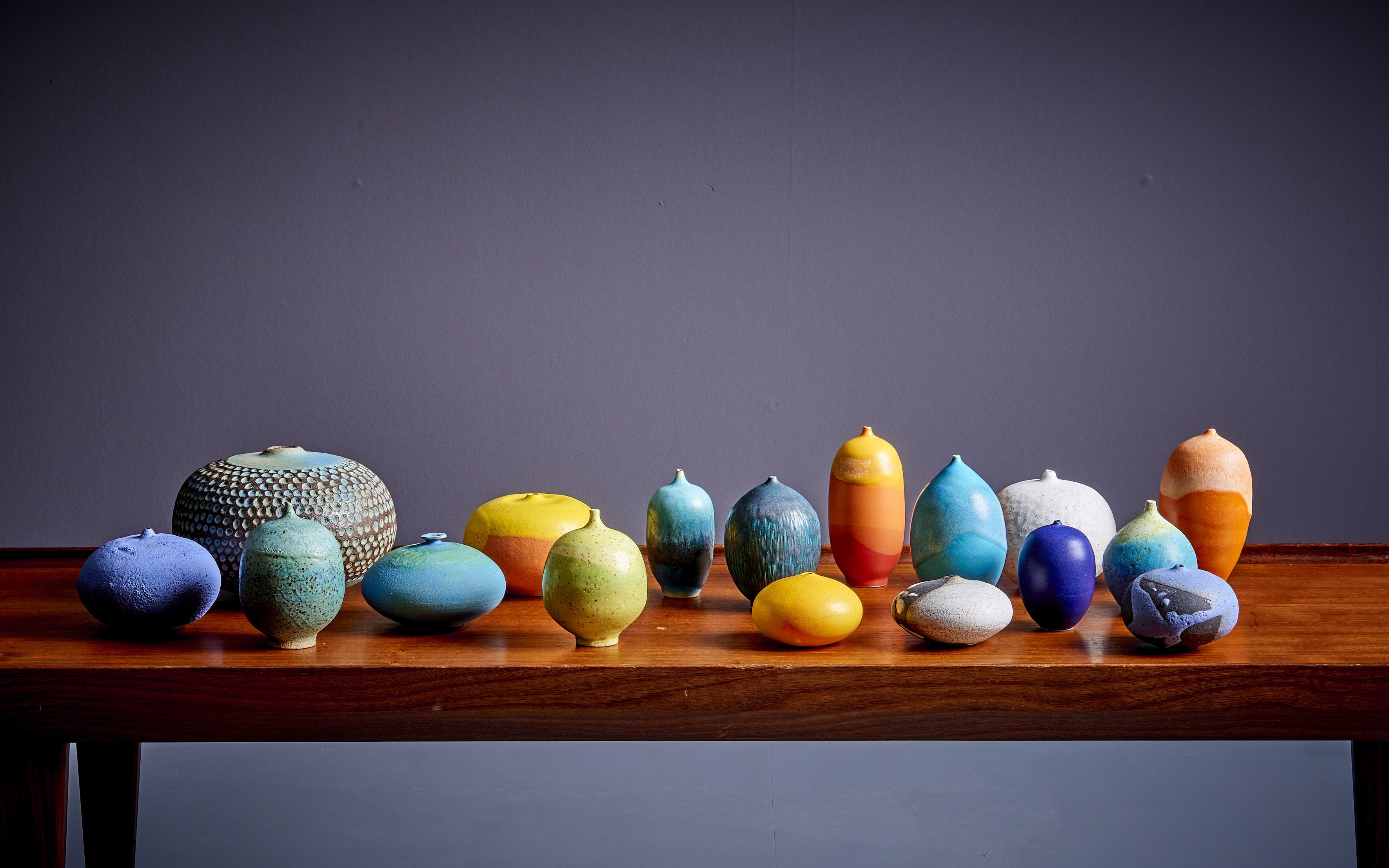Brenda Williams Set 17 Ceramic hand crafted Vases USA 2022