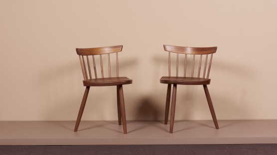 Pair of Nakashima Studio Mira Chairs by Mira Nakashima in Walnut