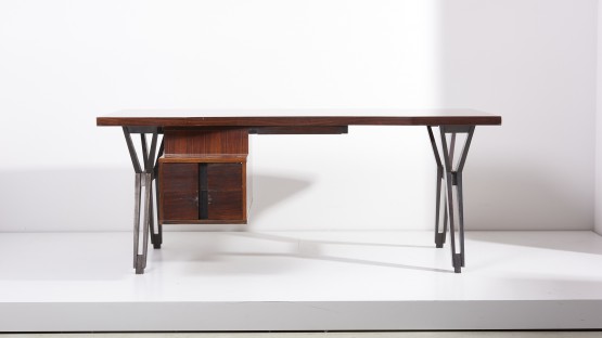 Executive Office Desk in Mahogany by Ico Parisi for MIM 