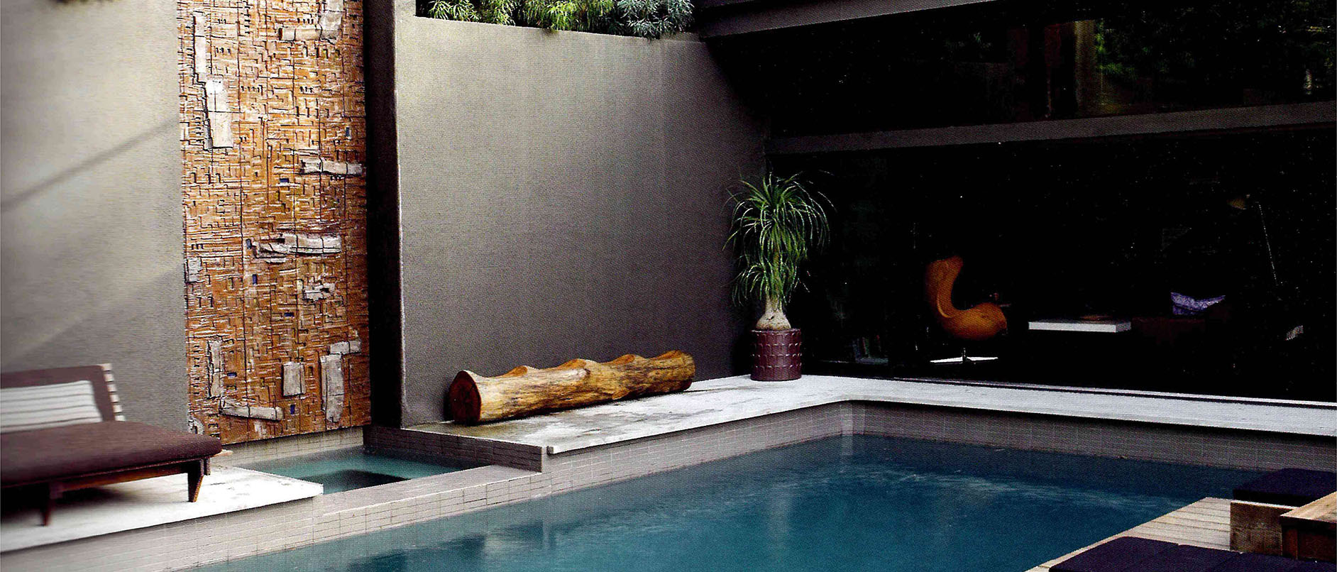 header stan bitters poolside water wall