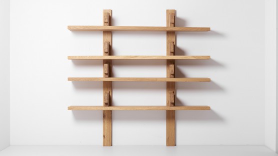 B17 Bibliothèque Wall Unit Shelf by Pierre Chapo in Oak Wood