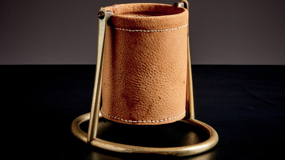Bottle Holder with Leather Sleeve by Werkstätte Carl Auböck