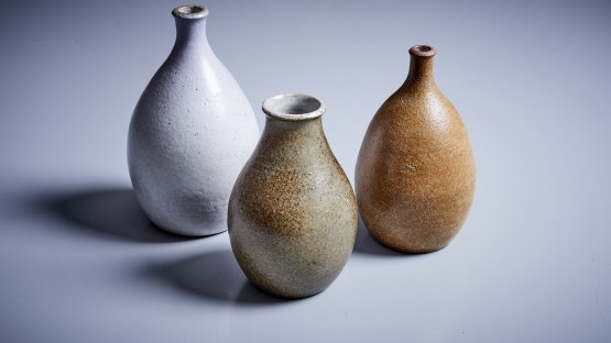 Brent Bennett Set of 3 Ceramic Vases