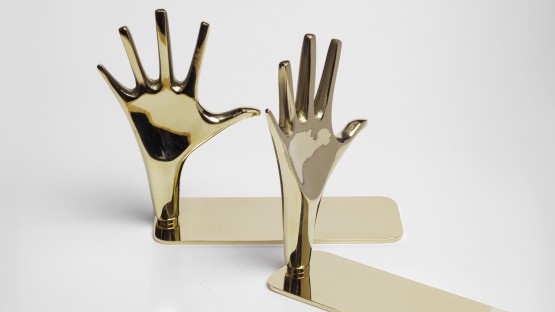 Carl Auböck Pair of #4219 Bookends "Jazz Hands"