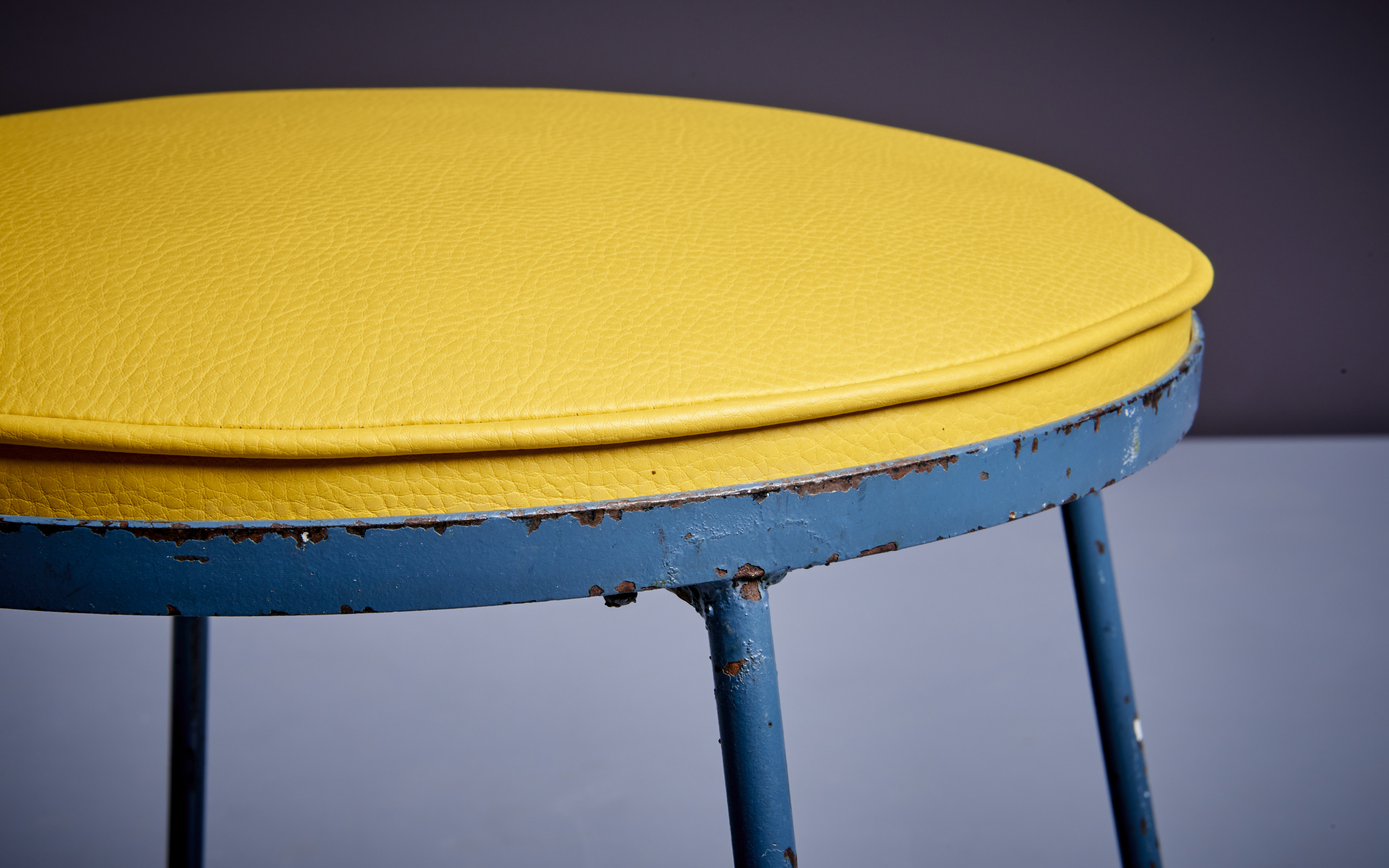 Wrought Iron Stool by Frederic Weinberg