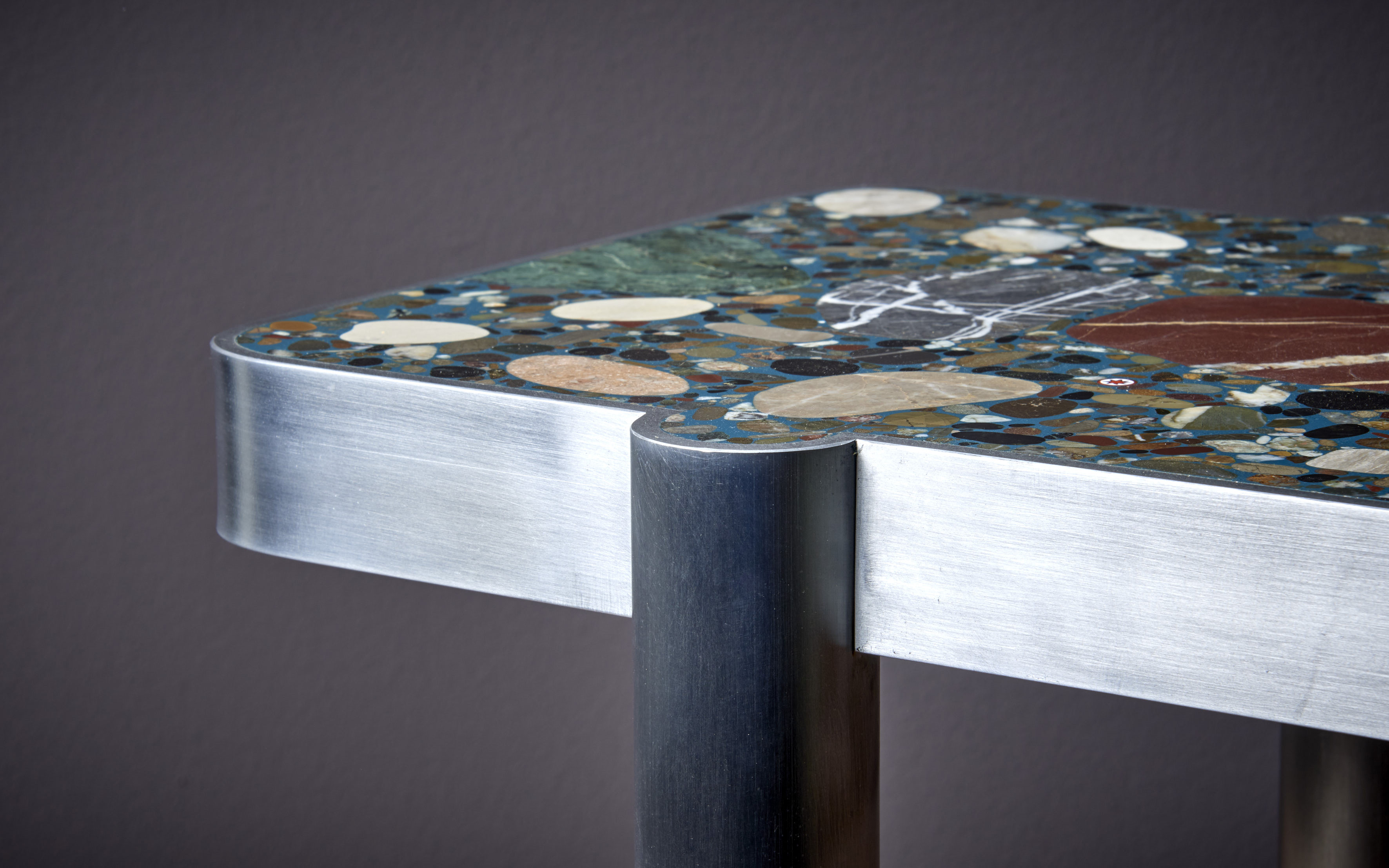 Handcrafted Terrazzo Coffee Table "Deacon Federico 3" by Felix Muhrhofer