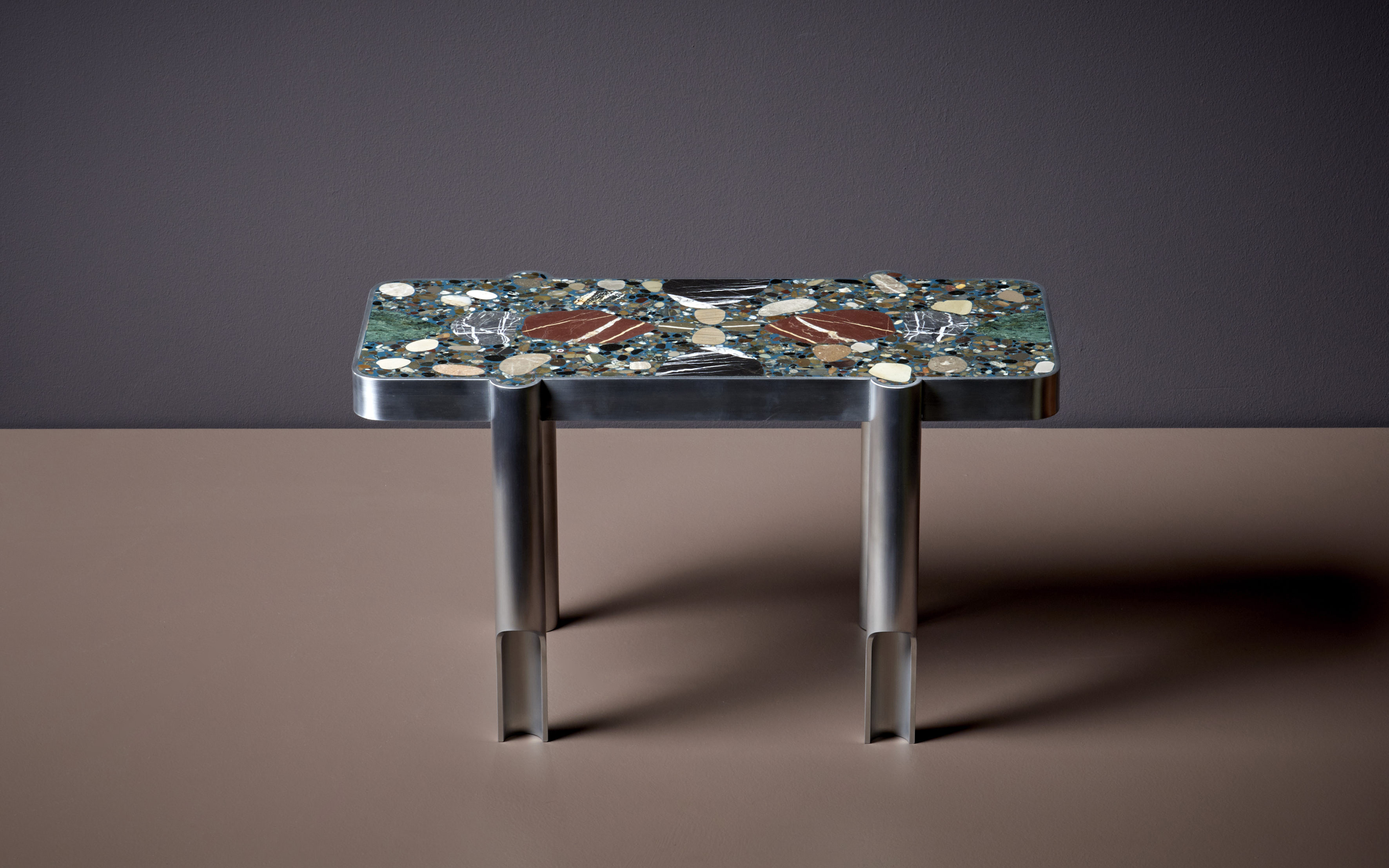 Handcrafted Terrazzo Coffee Table "Deacon Federico 3" by Felix Muhrhofer