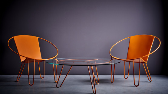 Set of two Lounge Chairs and Coffee Table by Gary Snyder