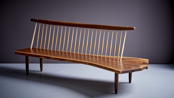 George Nakashima Studio Conoid Bench in Walnut