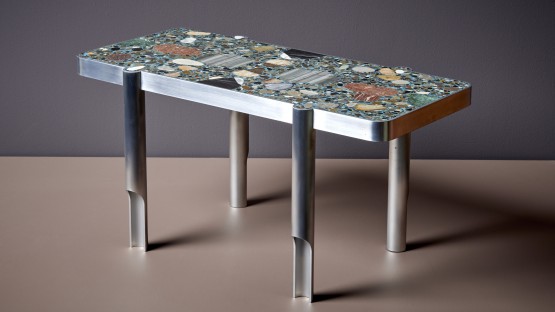 Hand-crafted Terrazzo Coffee Table "Deacon Federico 2" by Felix Muhrhofer
