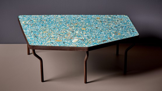 Hand-crafted Terrazzo Coffee Table "Prince Diana" by Felix Muhrhofer
