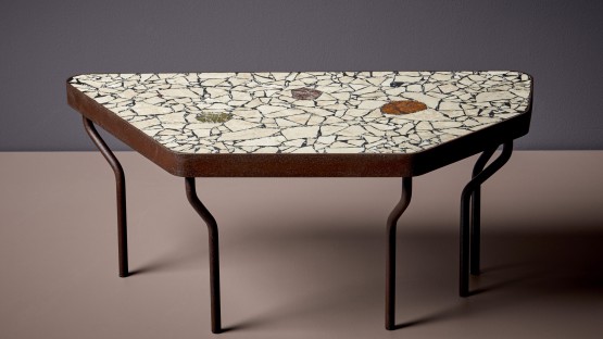 Hand-crafted Terrazzo Coffee Table "Prince Stephanie" by Felix-Muhrhofer
