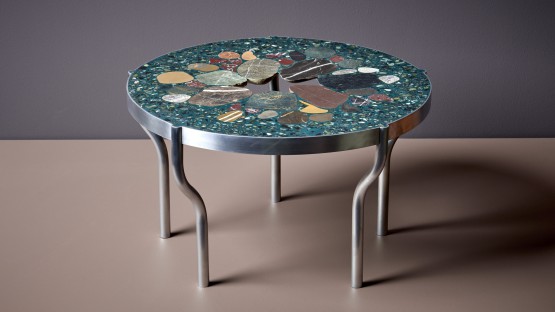 Hand-crafted Terrazzo Coffee Table "Queen Frederic" by Felix Muhrhofer