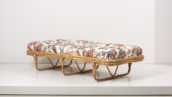 Basket Daybed in a Josef Frank Style Fabric