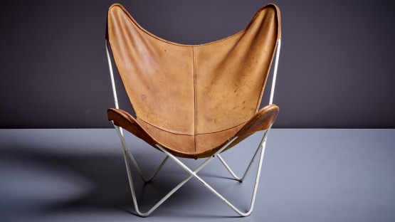 Butterfly Chair in Original Leather by Knoll International