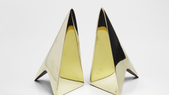 Pair of Carl Auböck #3846 Bookends "Rocket" in Brass