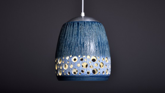 Signed Ceramic Pendant Lamp