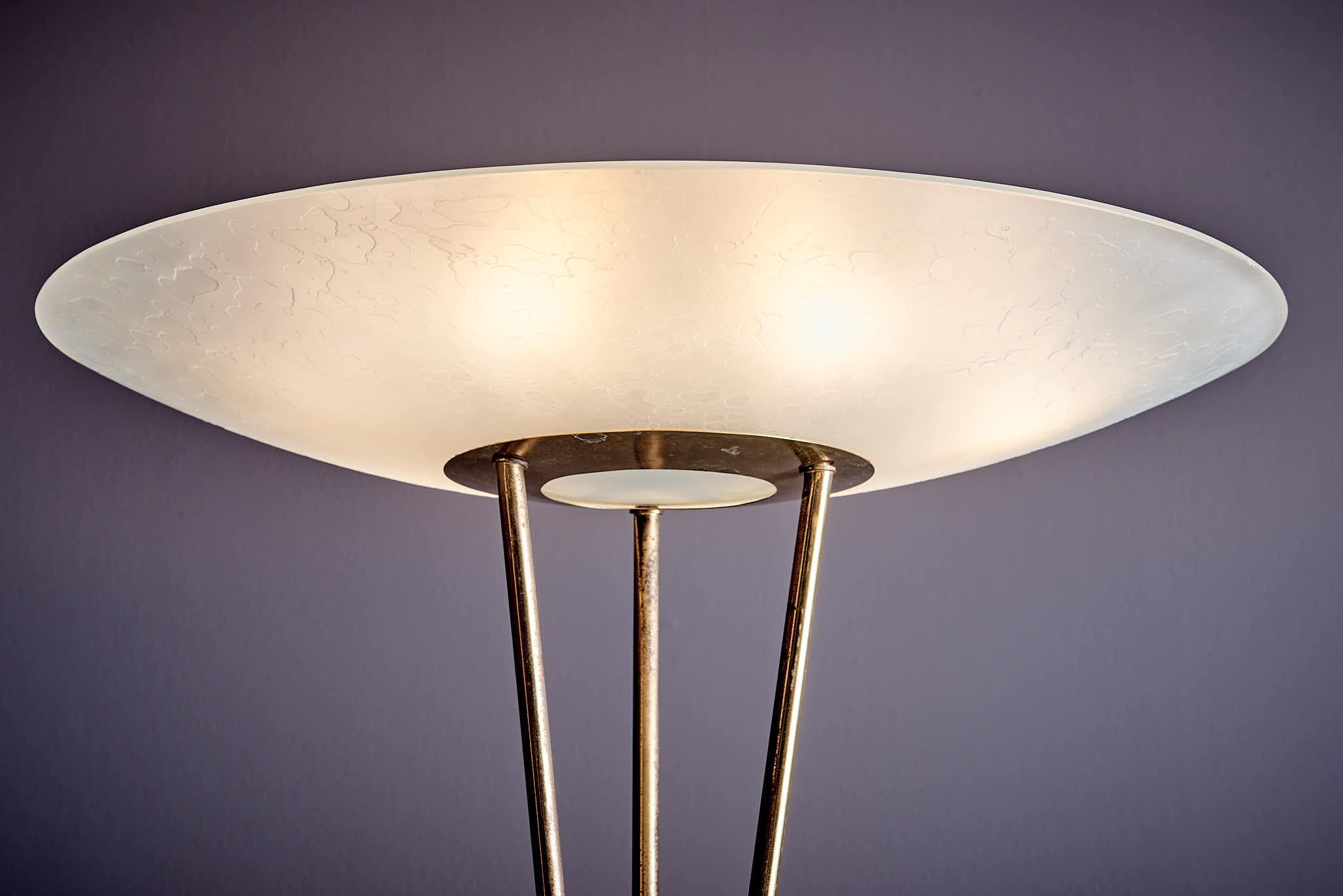 Stilnovo Floor Lamp with Brass and Marble Base