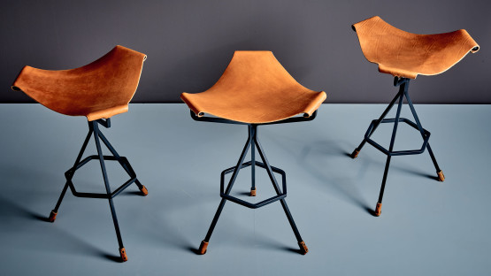 Set of Three Bar Stools by Dan Wenger
