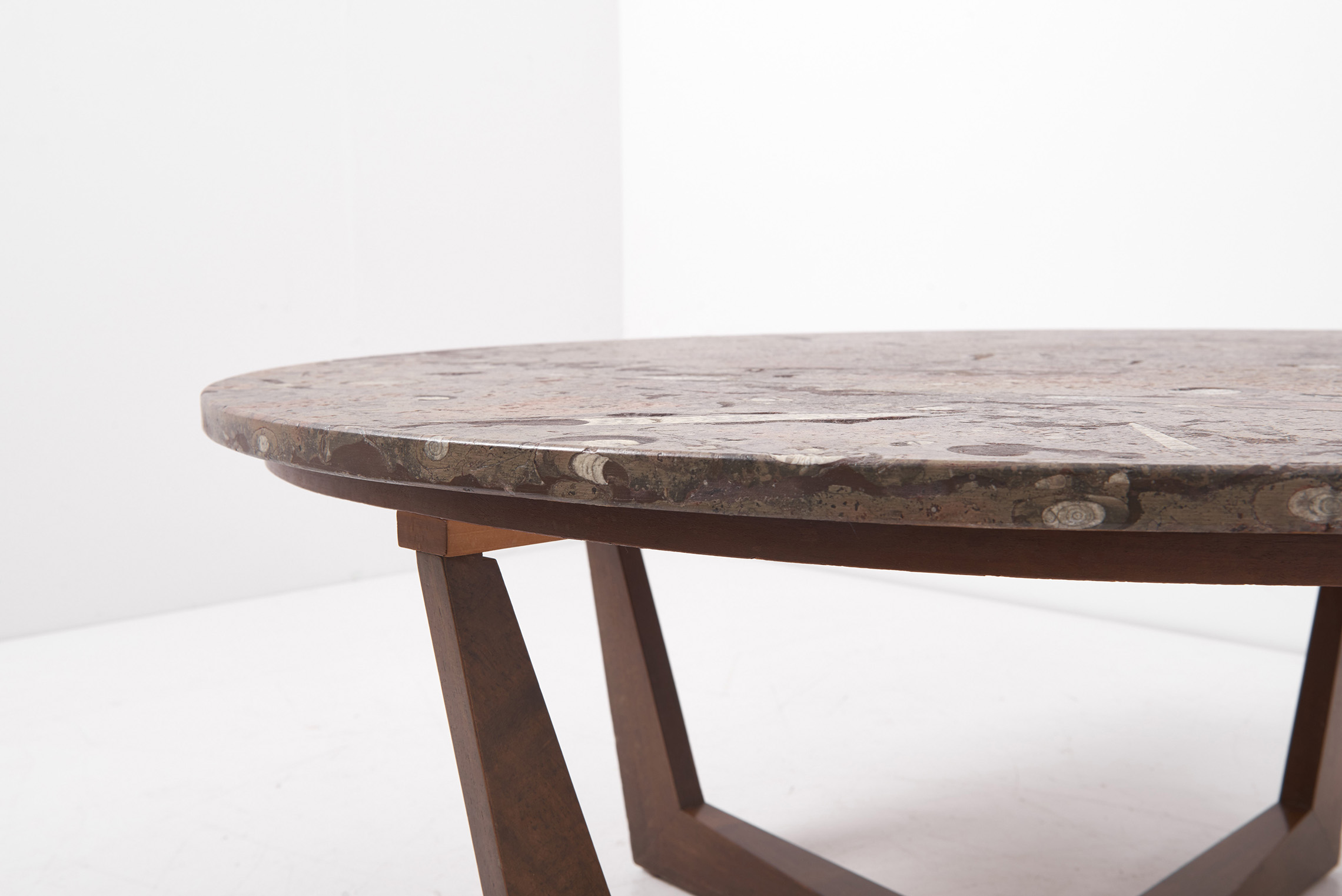 Ronald Schmitt Fossil Stone Top Coffee Table