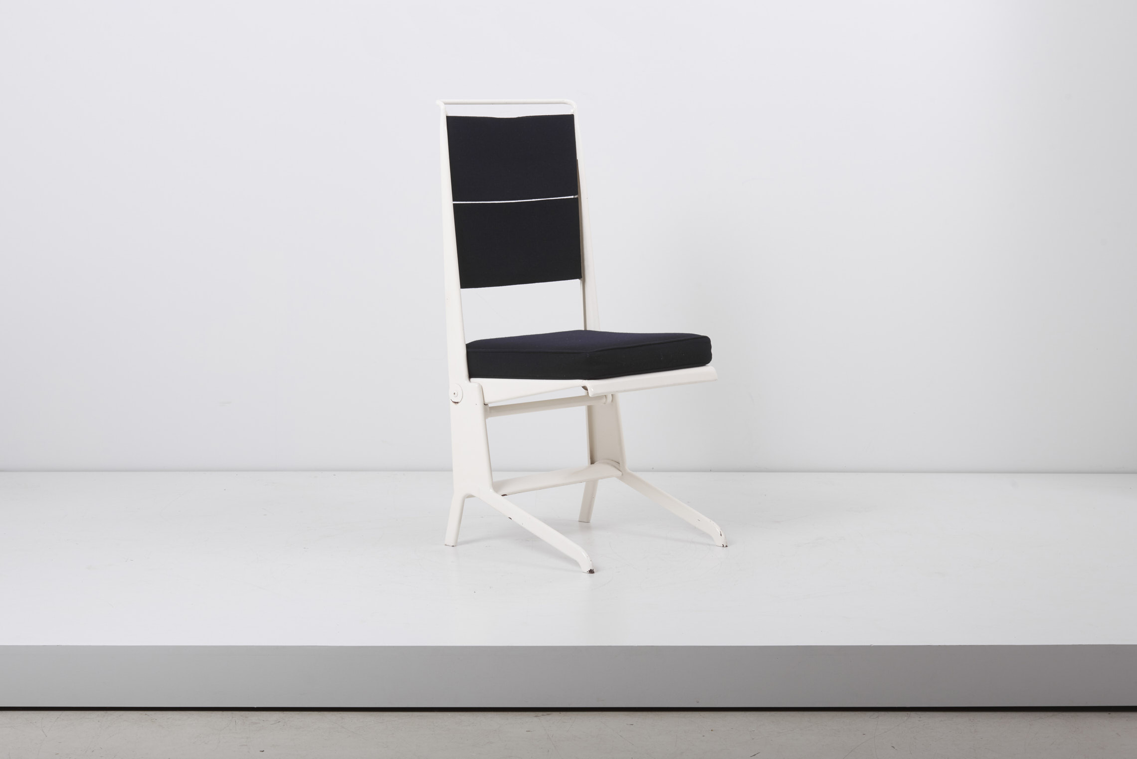 Mid Century Modern Jean Prouve Tecta Metal Folding Chair 2 