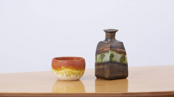 Set of Two Ceramic Vases by Marcello Fantoni