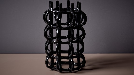 Ceramic Vase Nr. 294 by Onka Allmayer-Beck in black