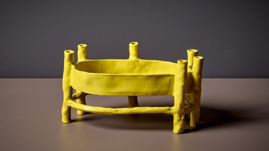 Ceramic Vessel Nr. 280 by Onka Allmayer-Beck in yellow 